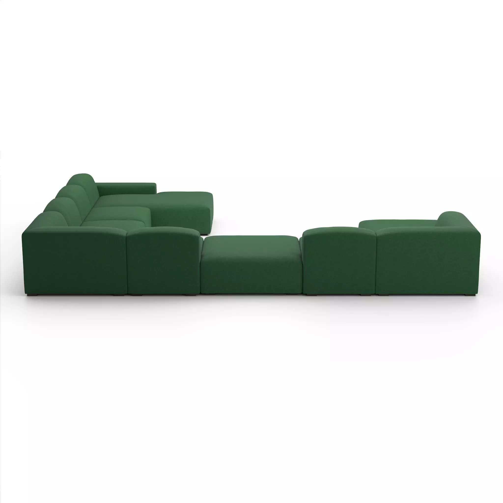 Morgan Full Modular Sectional Low-poly 3D model_6