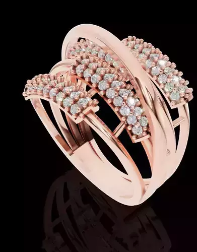 Celestial Radiance Diamond Ring 3D print model