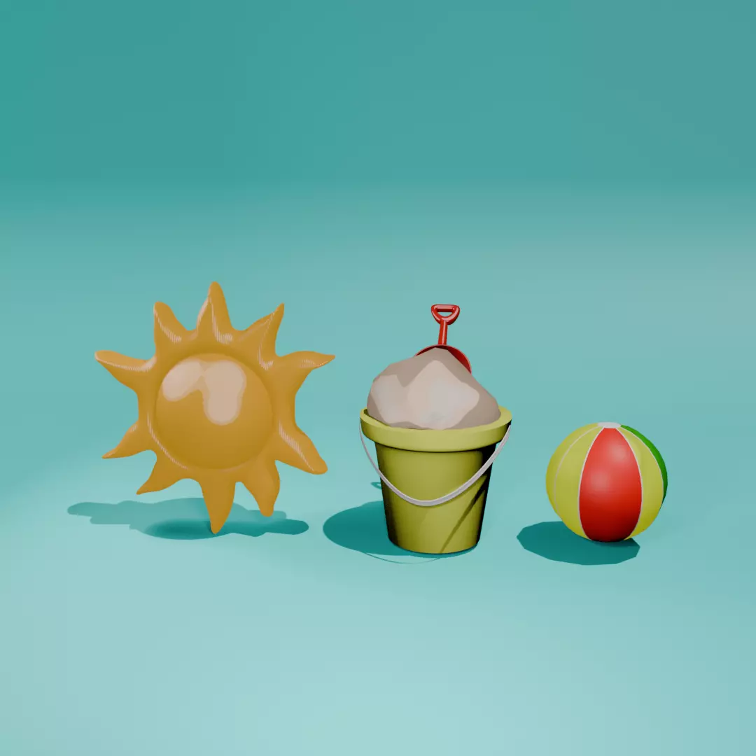 Beach Asset  3D model_2