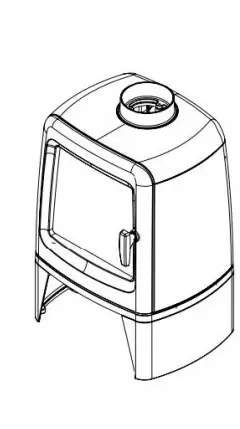 Compact Modern Fireplace Stove 3D Model High and Low Poly Low-poly 3D model_8