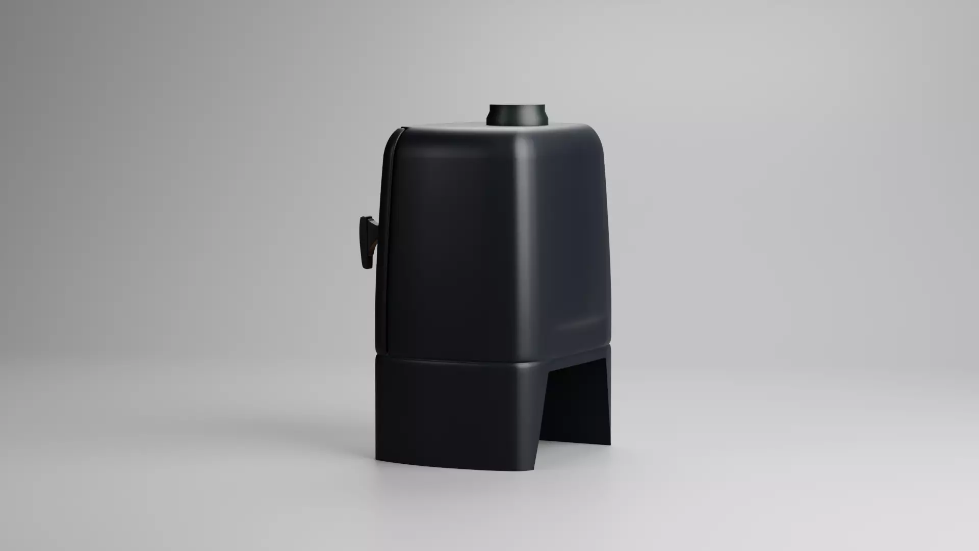 Compact Modern Fireplace Stove 3D Model High and Low Poly Low-poly 3D model_4