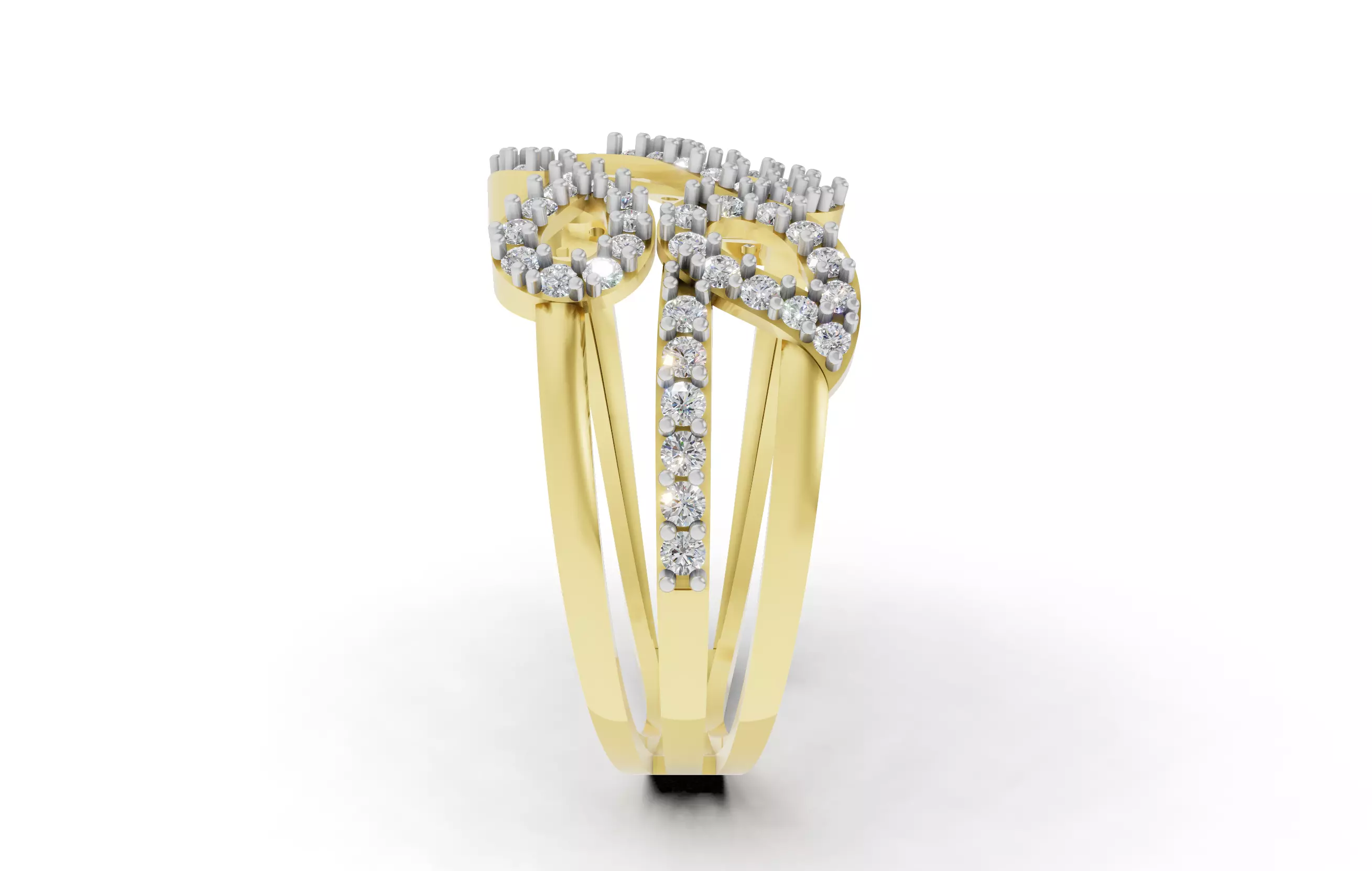 Exquisite Diamond Ring 3D print model_10