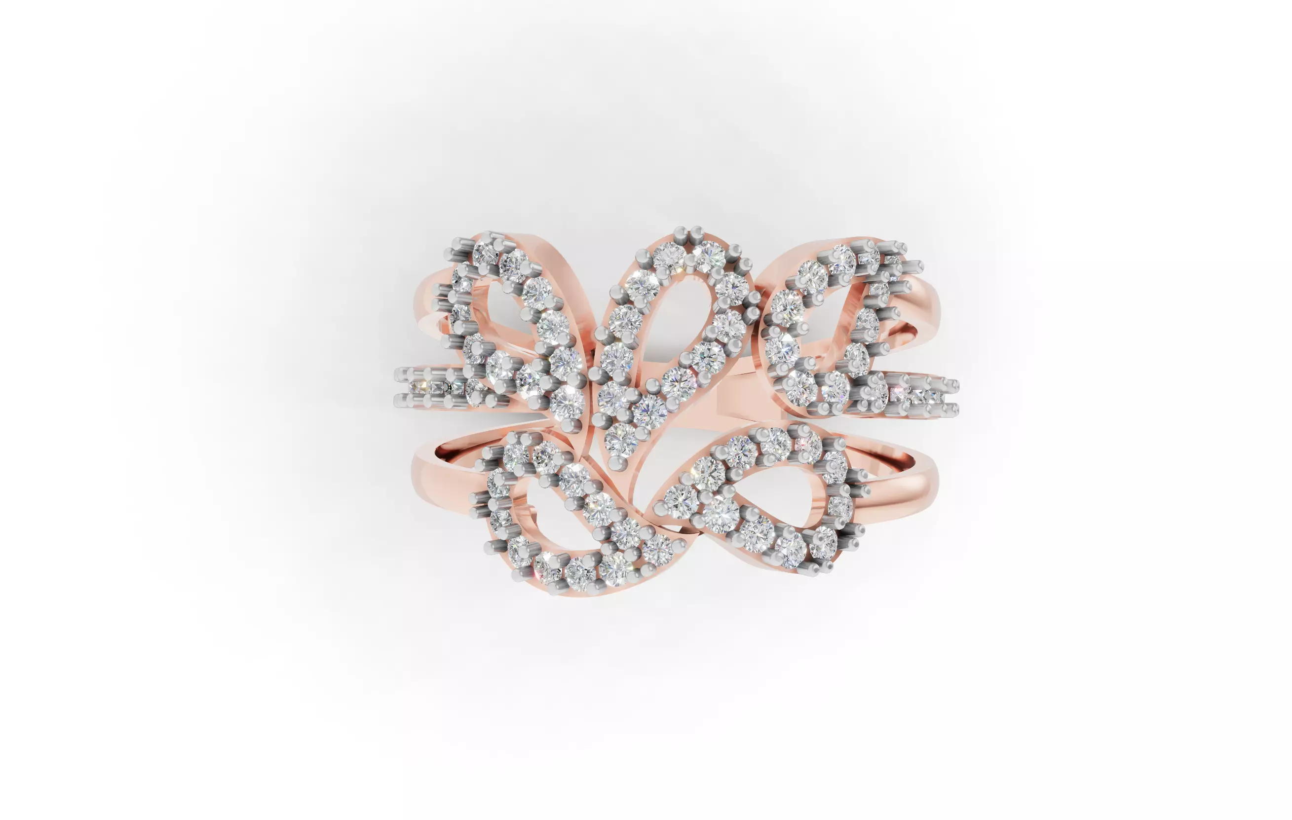 Exquisite Diamond Ring 3D print model_8