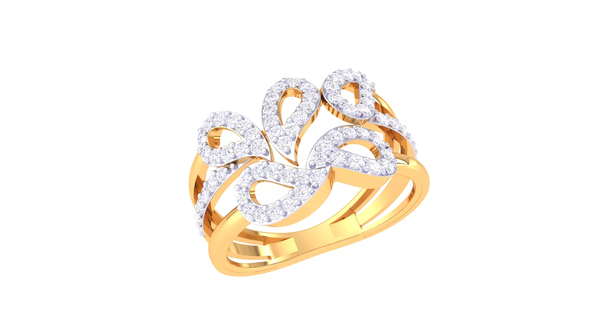 Exquisite Diamond Ring 3D print model_2