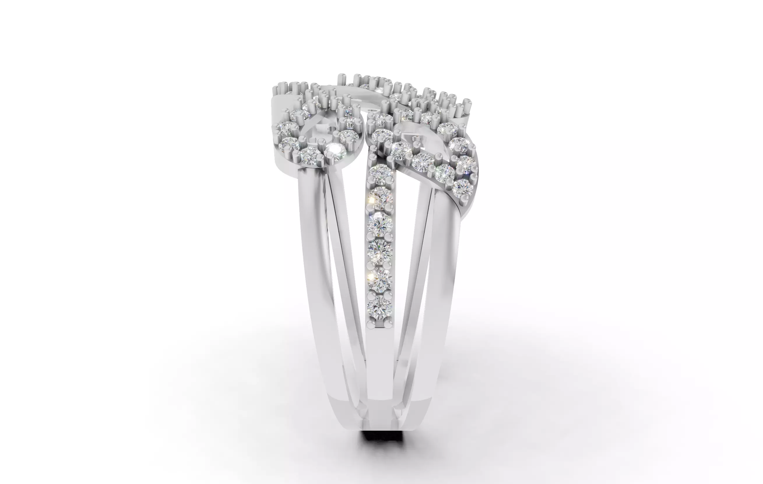 Exquisite Diamond Ring 3D print model_11