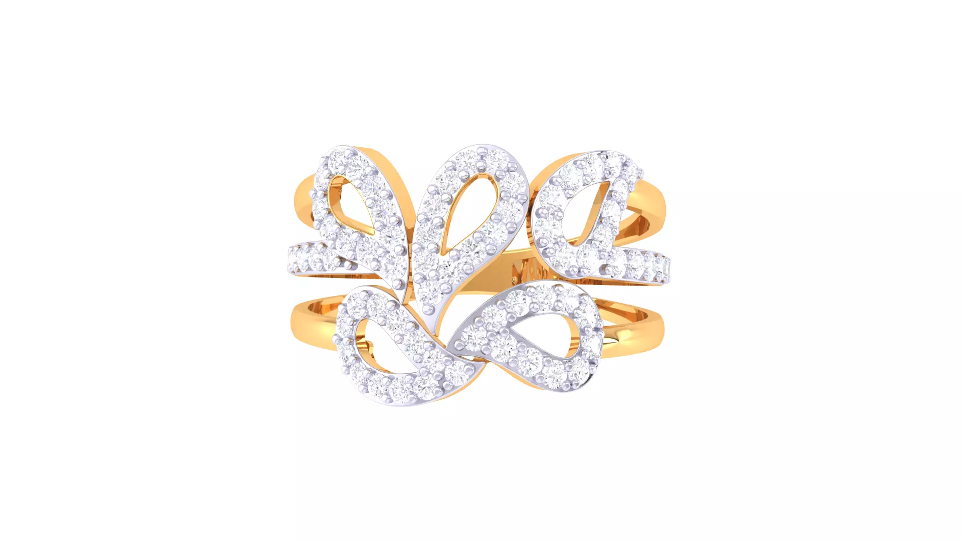 Exquisite Diamond Ring 3D print model_3