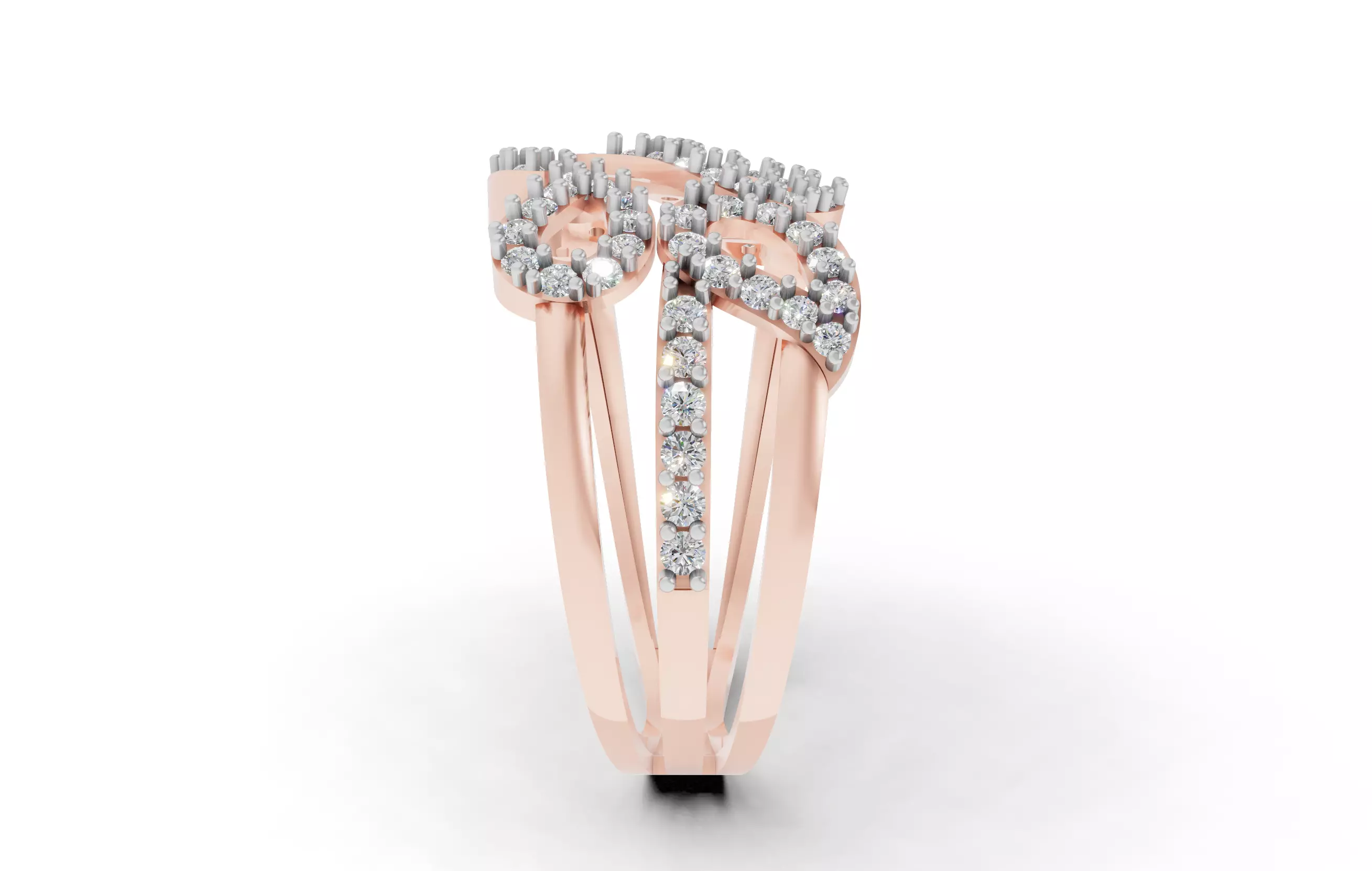 Exquisite Diamond Ring 3D print model_9