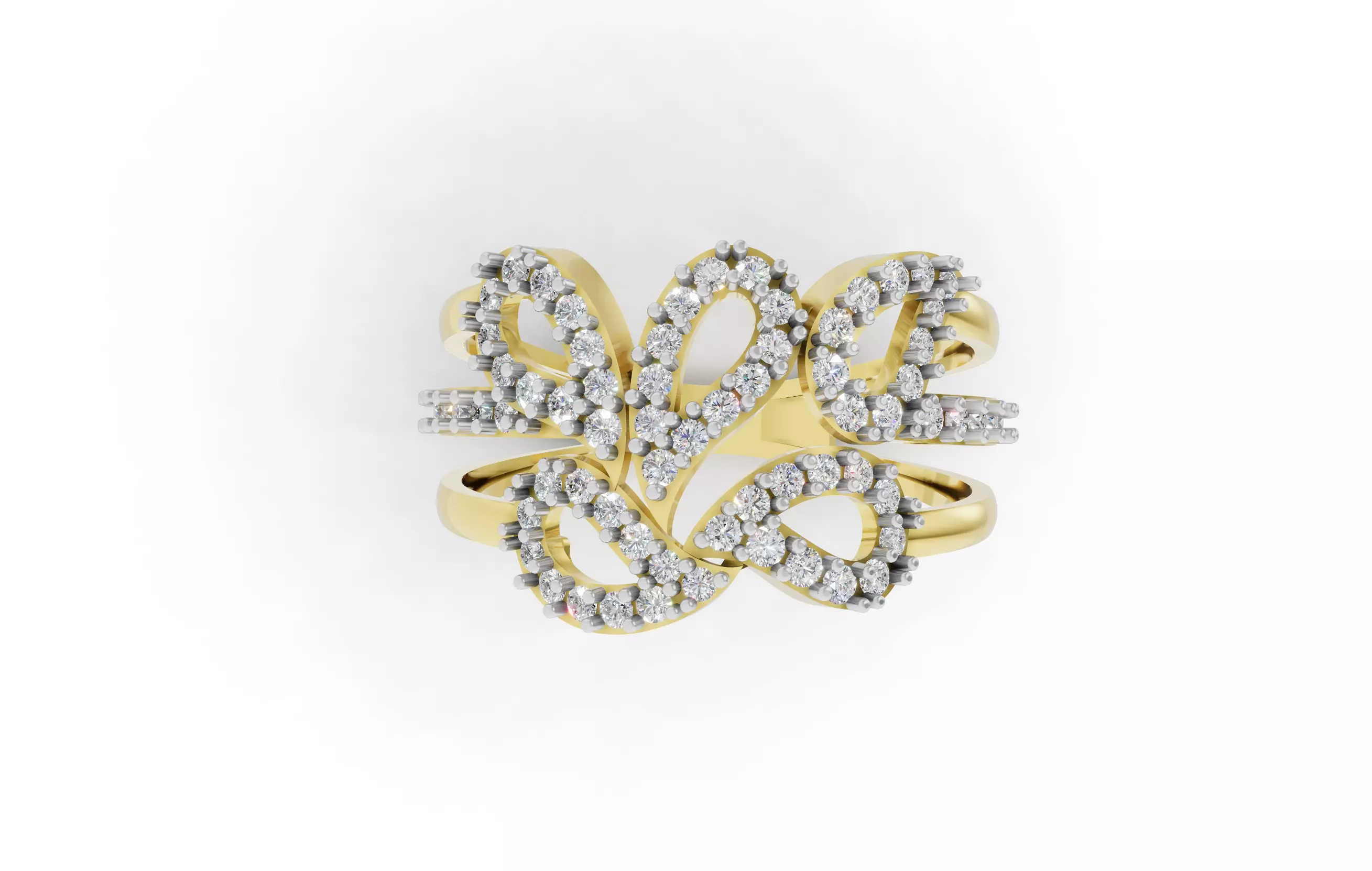 Exquisite Diamond Ring 3D print model_7