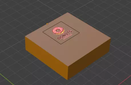 donut plus boite de donut plus animation fais avec blender 3D model_2