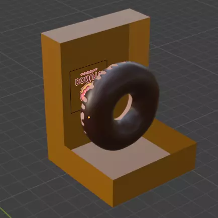 donut plus boite de donut plus animation fais avec blender 3D model_1