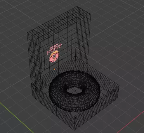 donut plus boite de donut plus animation fais avec blender 3D model_8