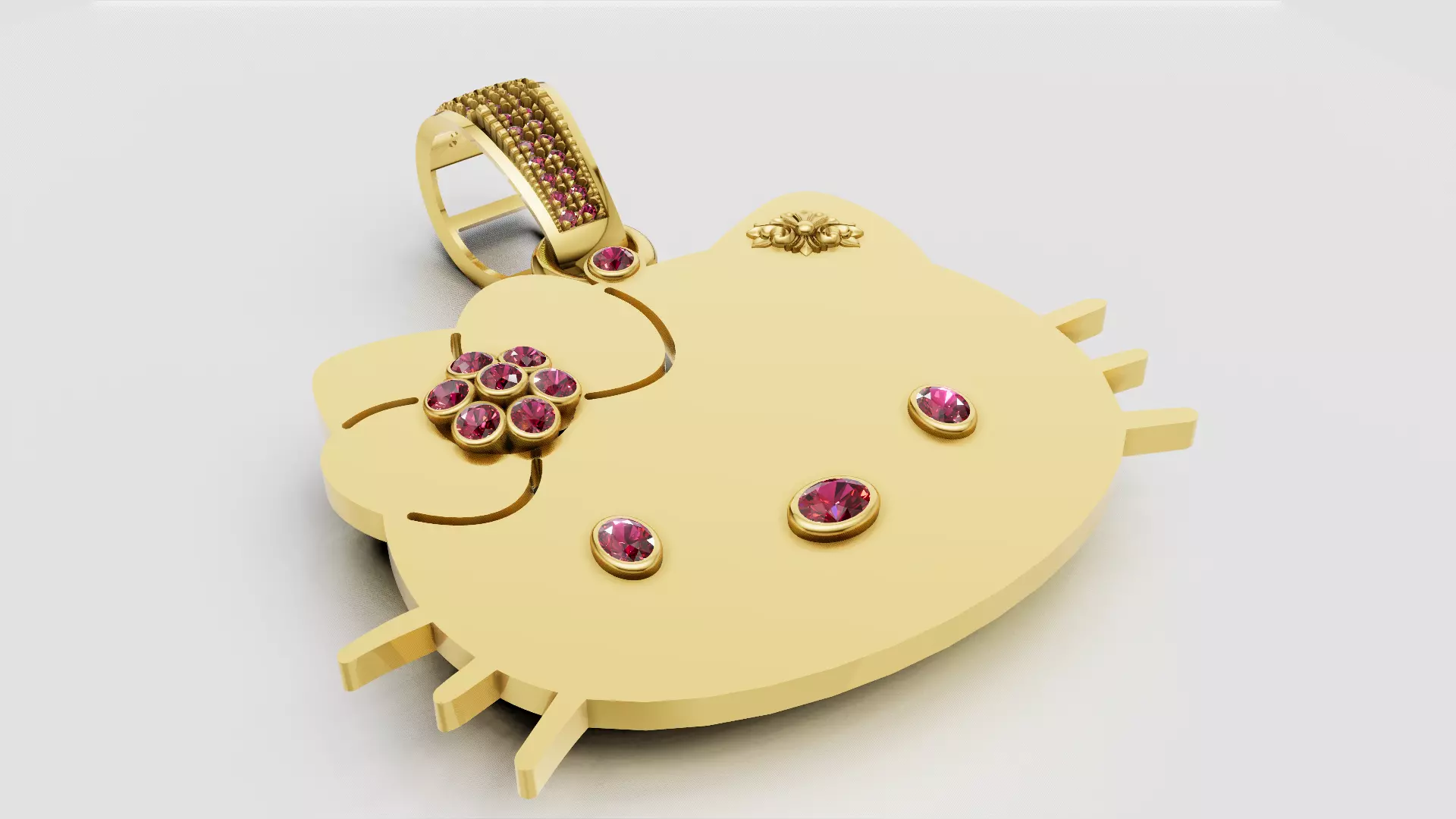 hello kitty pendant 3D print model