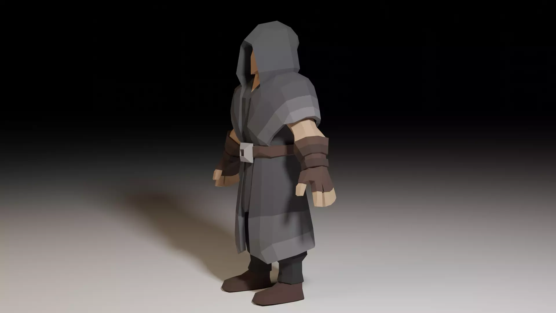 Assassin Character Game Ready Low Poly PBR Model Low-poly 3D model_6