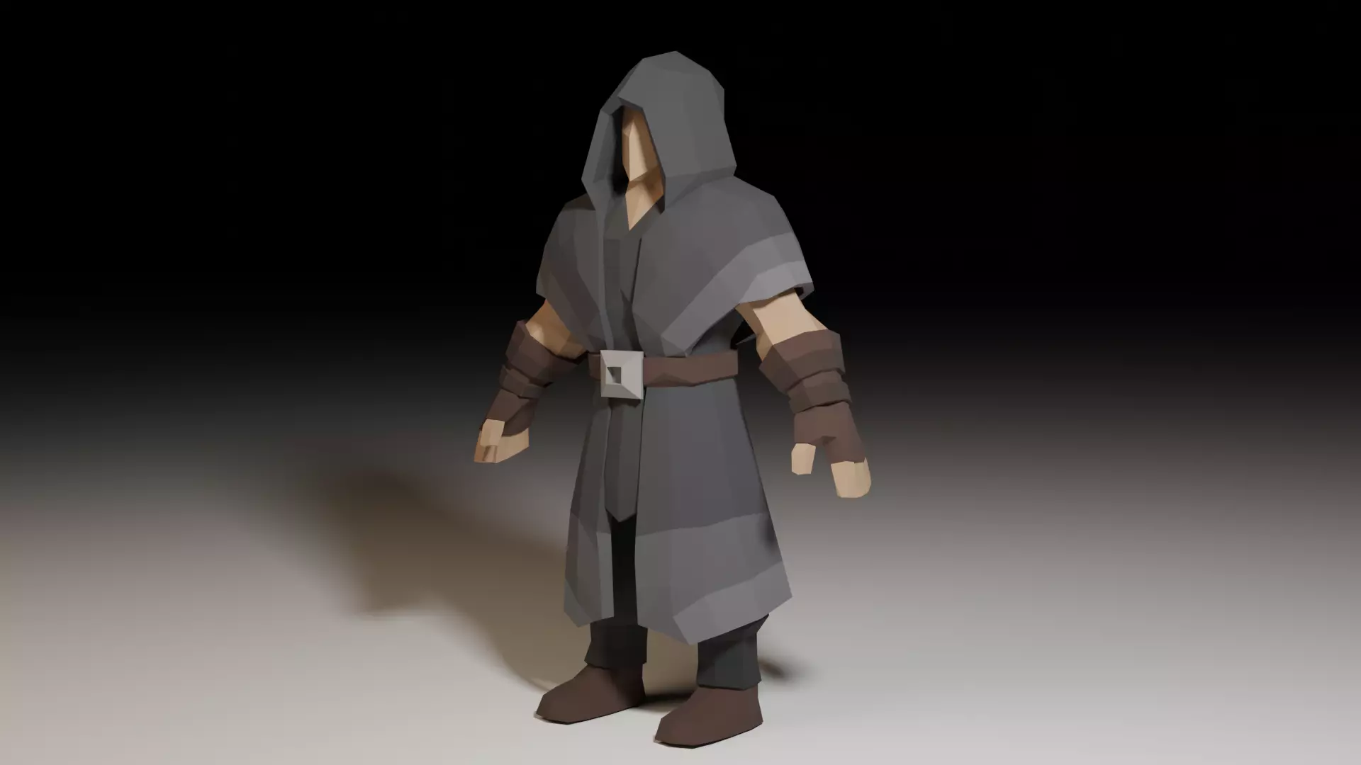 Assassin Character Game Ready Low Poly PBR Model Low-poly 3D model_7