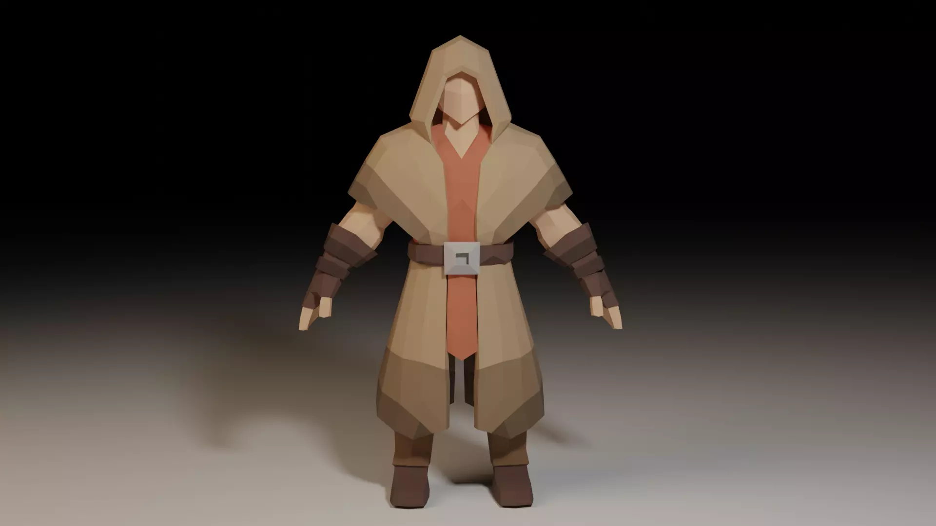 Assassin Character Game Ready Low Poly PBR Model Low-poly 3D model_8