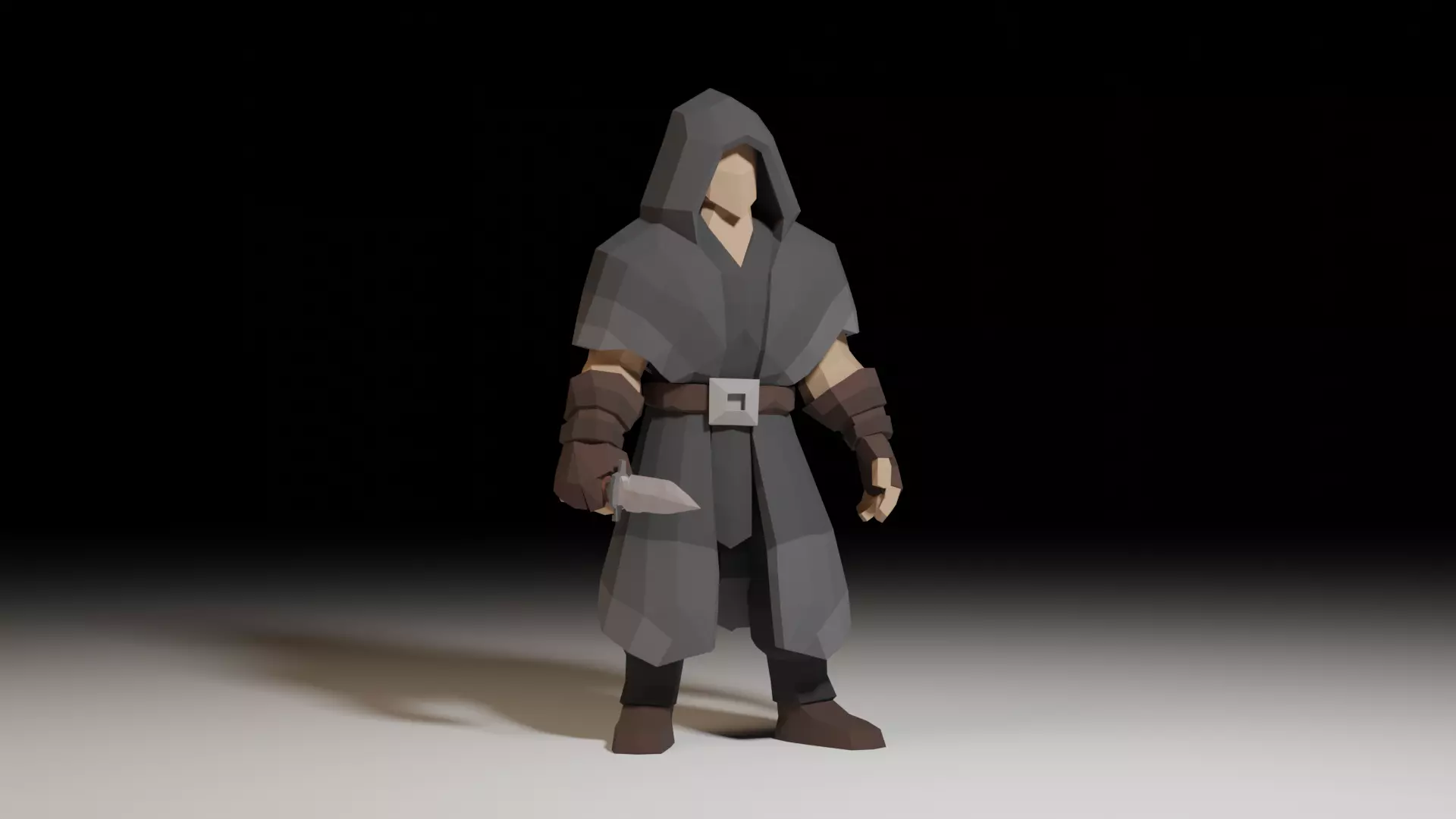 Assassin Character Game Ready Low Poly PBR Model Low-poly 3D model_4