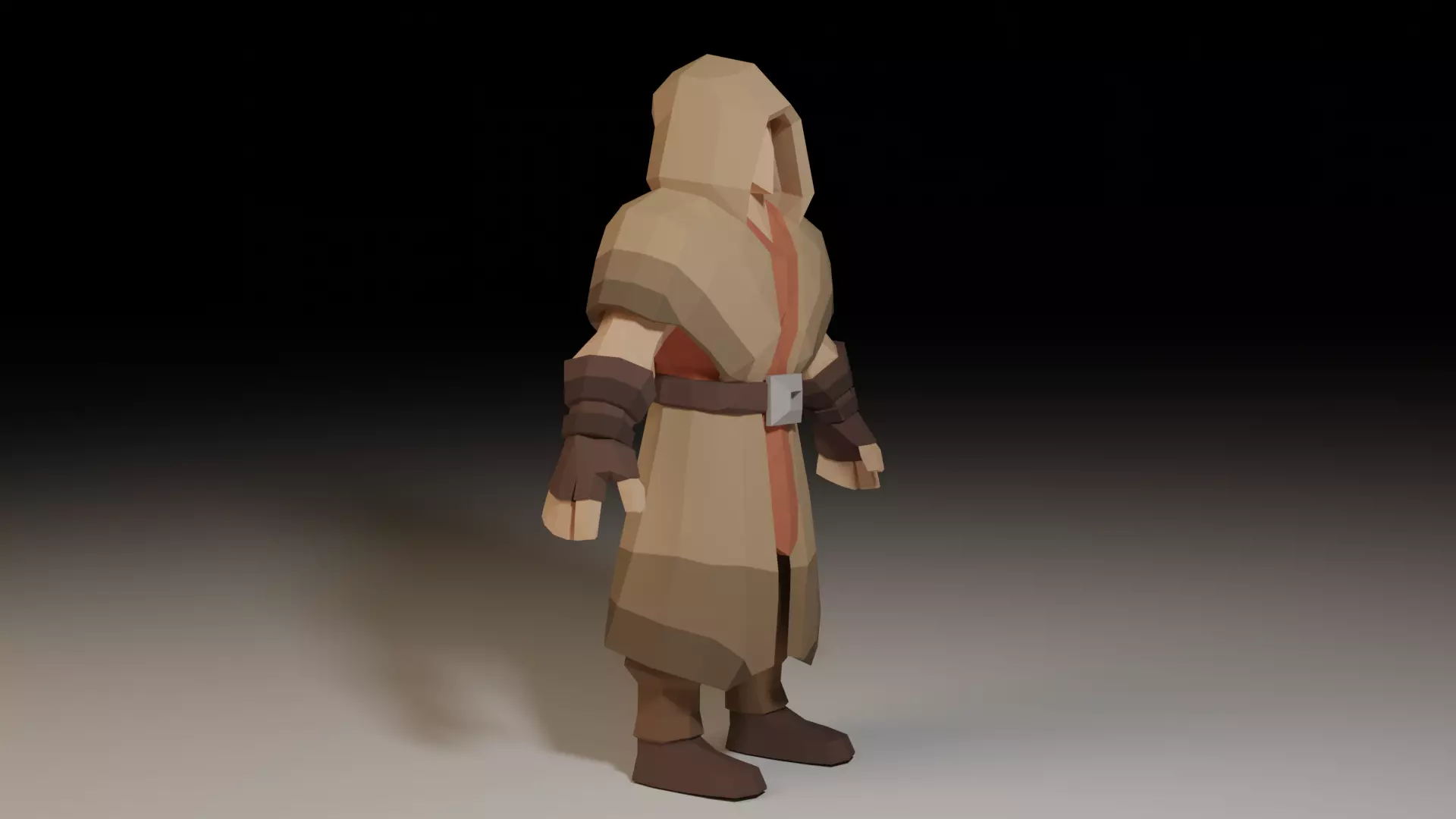 Assassin Character Game Ready Low Poly PBR Model Low-poly 3D model_9