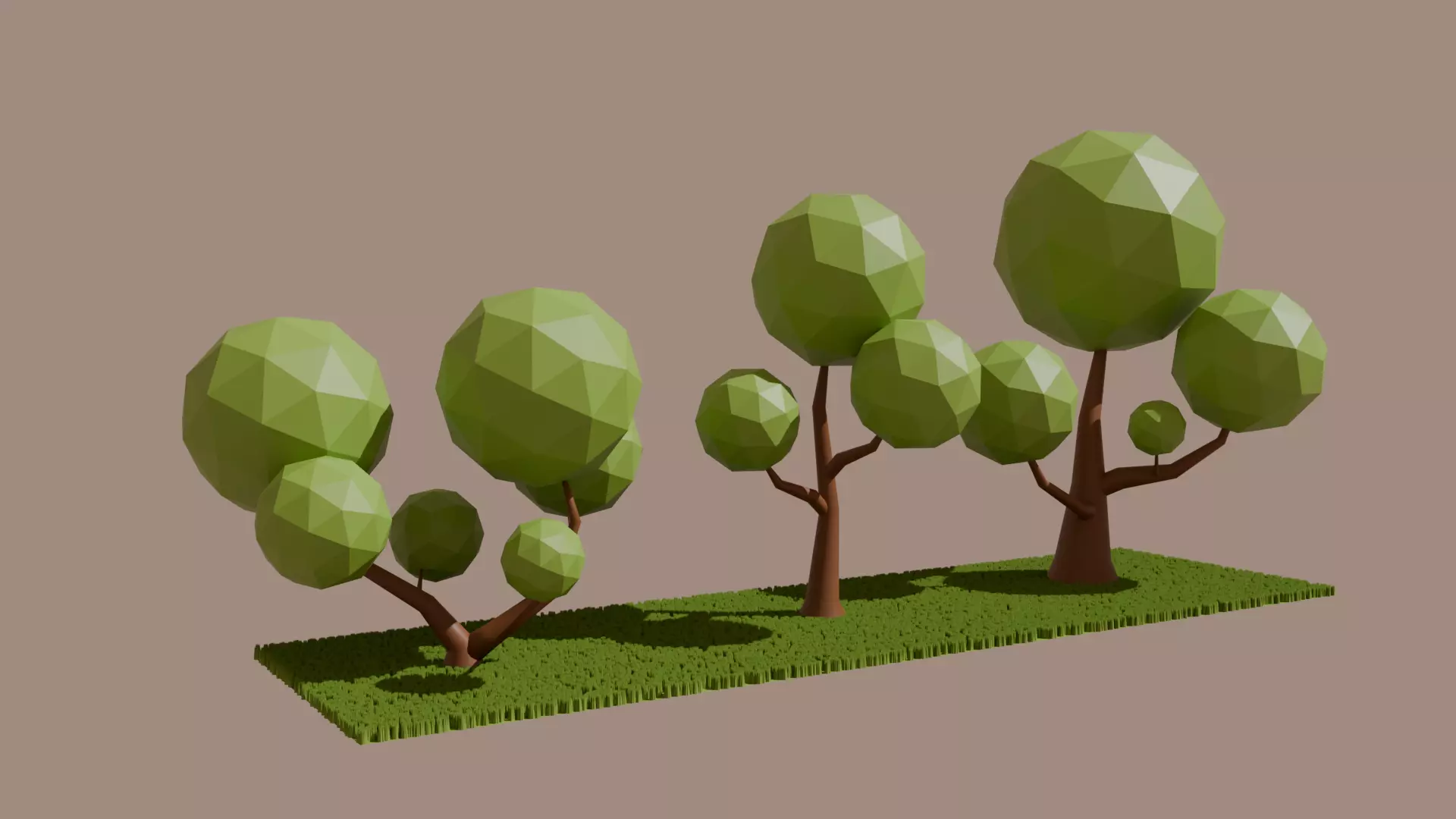 Low Poly Tree Pack Low-poly 3D model_0