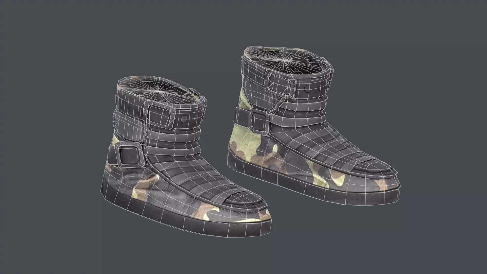 Stalker like hazmat suit Low-poly 3D model_11