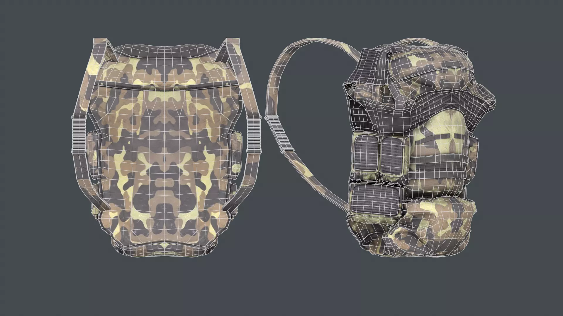 Stalker like hazmat suit Low-poly 3D model_18