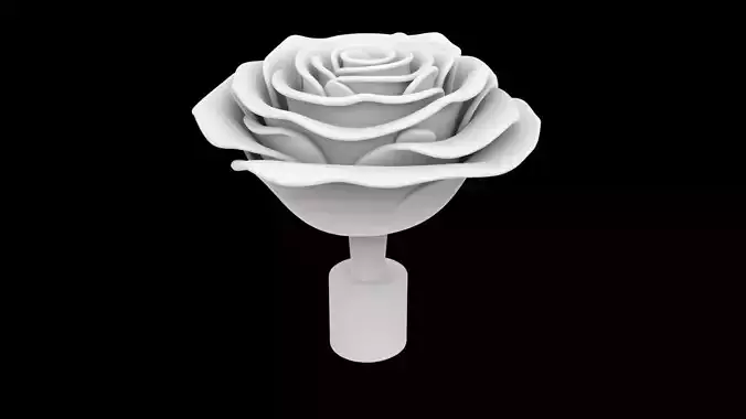 Rose Flower 3D Print Model