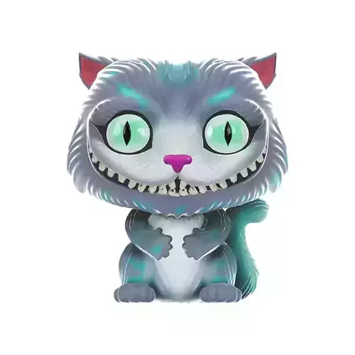 Whimsical Smiling Cat Figurine Fantasy Creature Toy