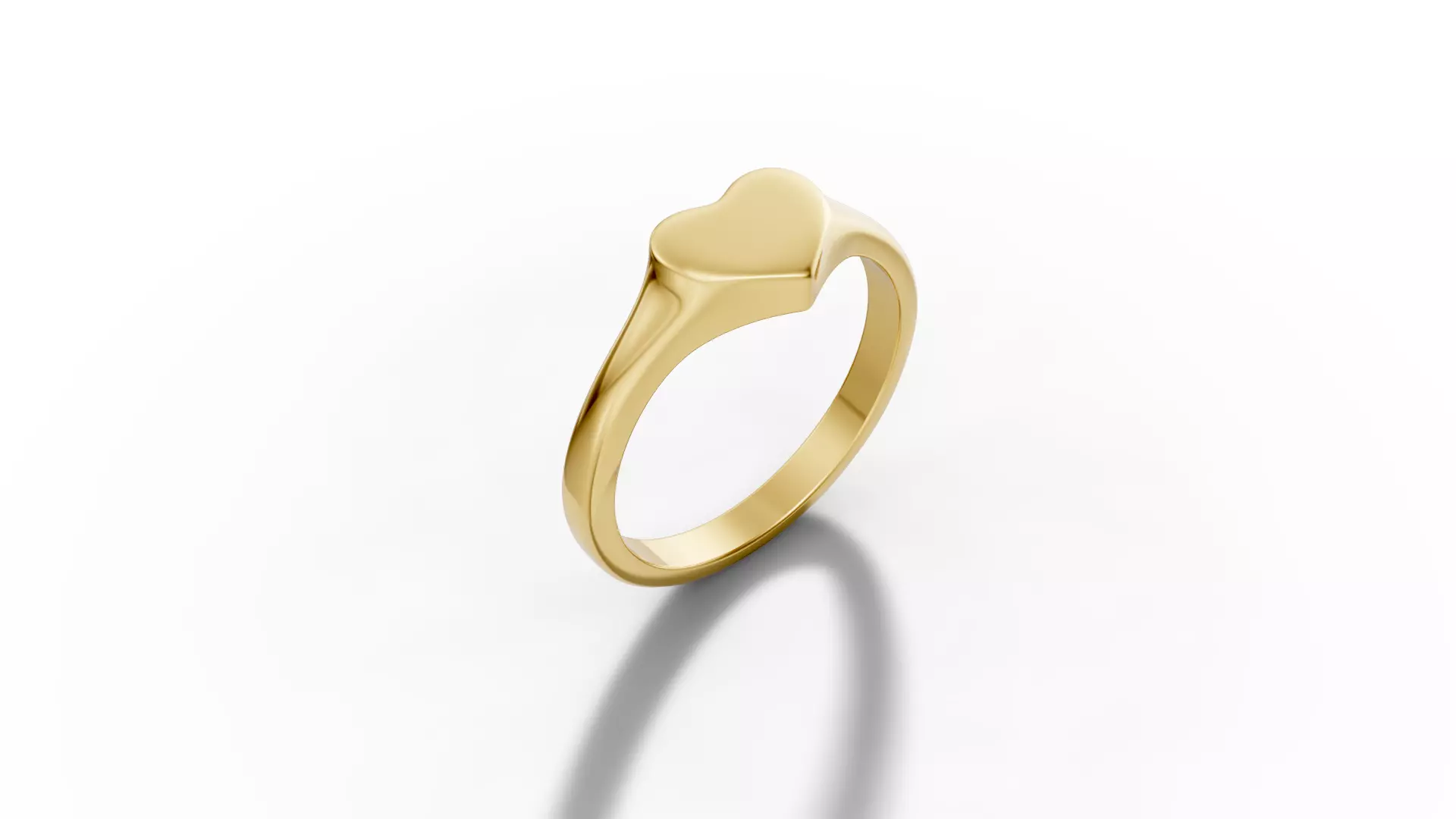 Heart Signet Ring Solid SOLID and HOLLOWED RINGS 3D print model_13