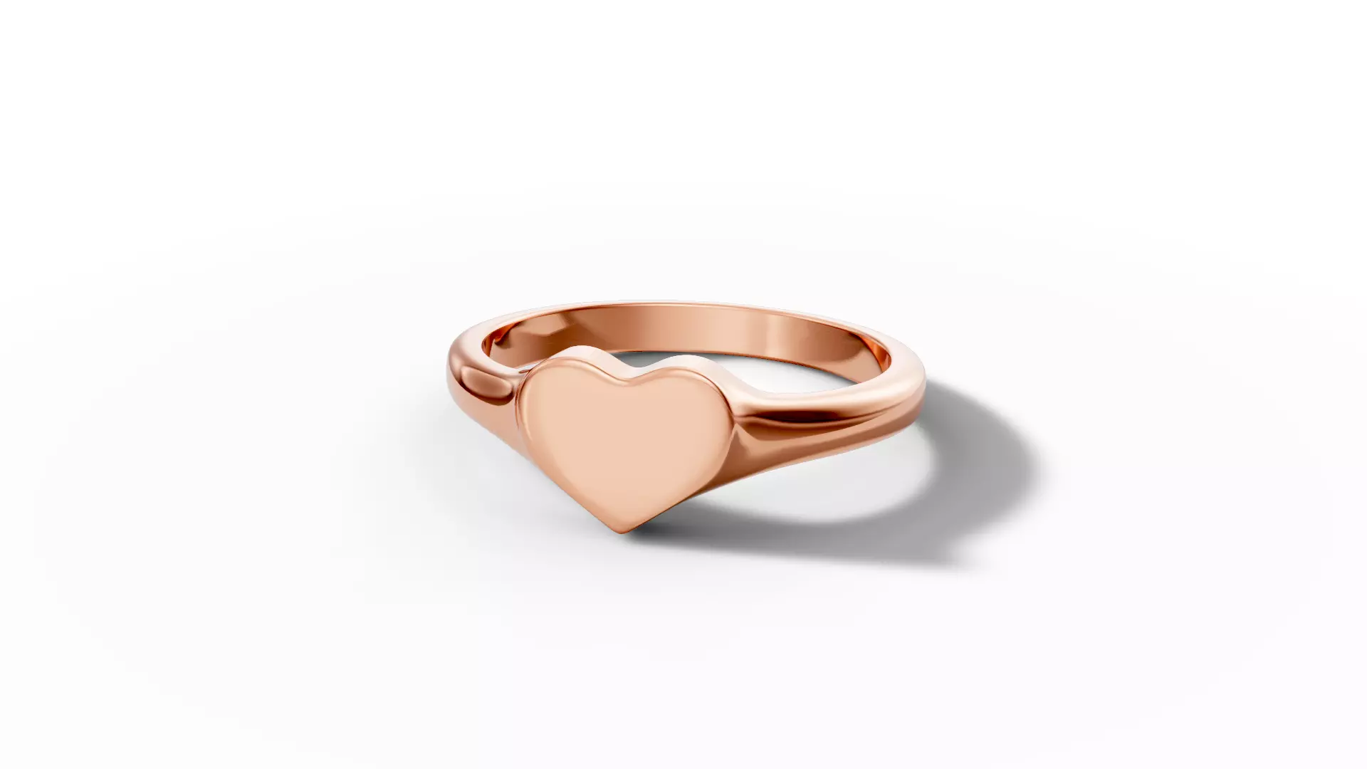 Heart Signet Ring Solid SOLID and HOLLOWED RINGS 3D print model_9