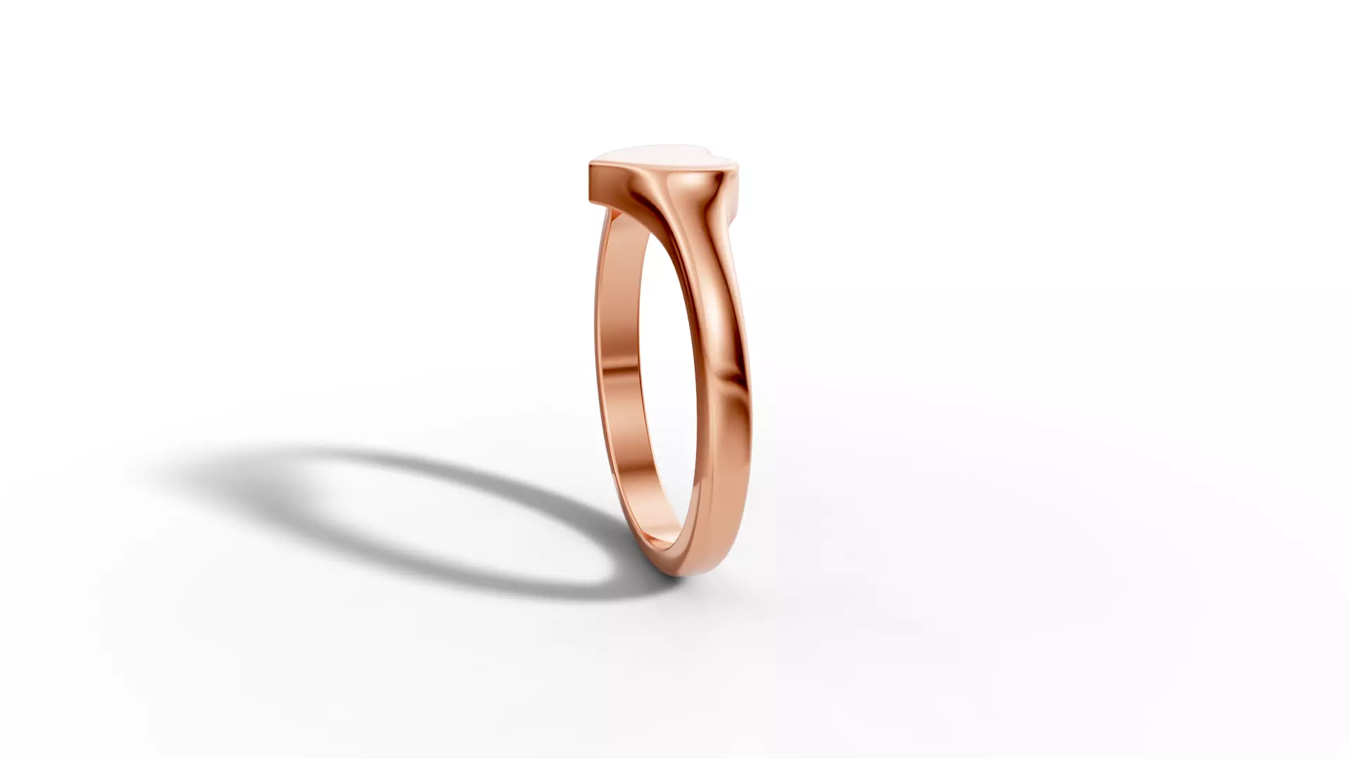 Heart Signet Ring Solid SOLID and HOLLOWED RINGS 3D print model_24