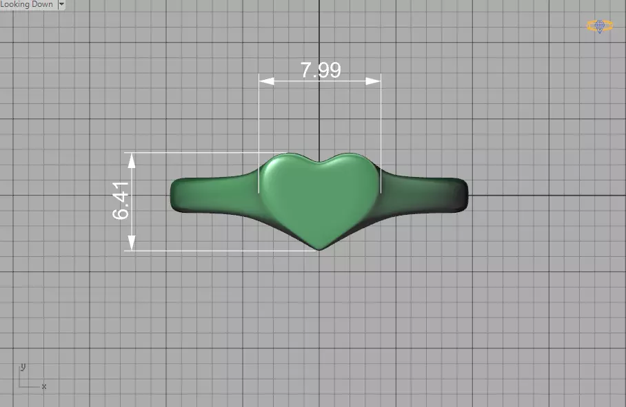 Heart Signet Ring Solid SOLID and HOLLOWED RINGS 3D print model_38