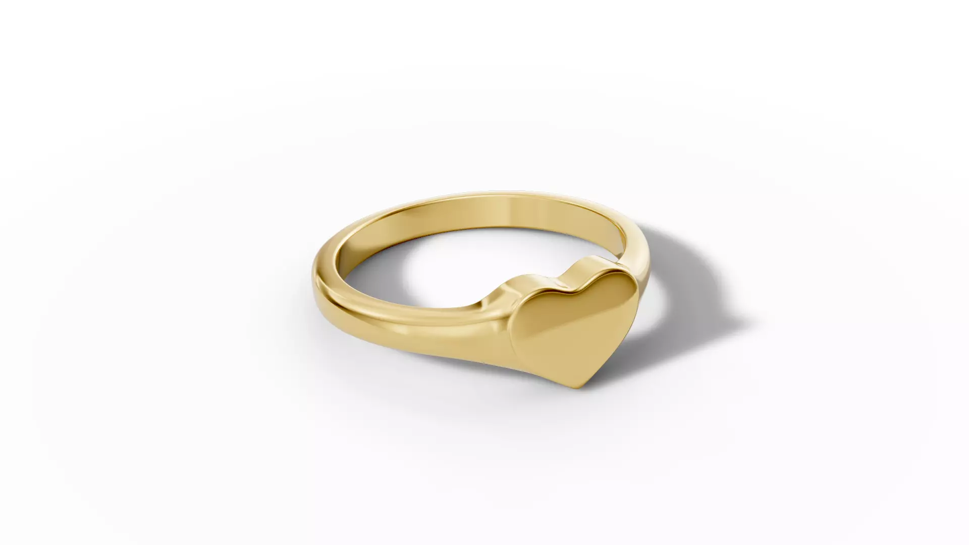Heart Signet Ring Solid SOLID and HOLLOWED RINGS 3D print model_19