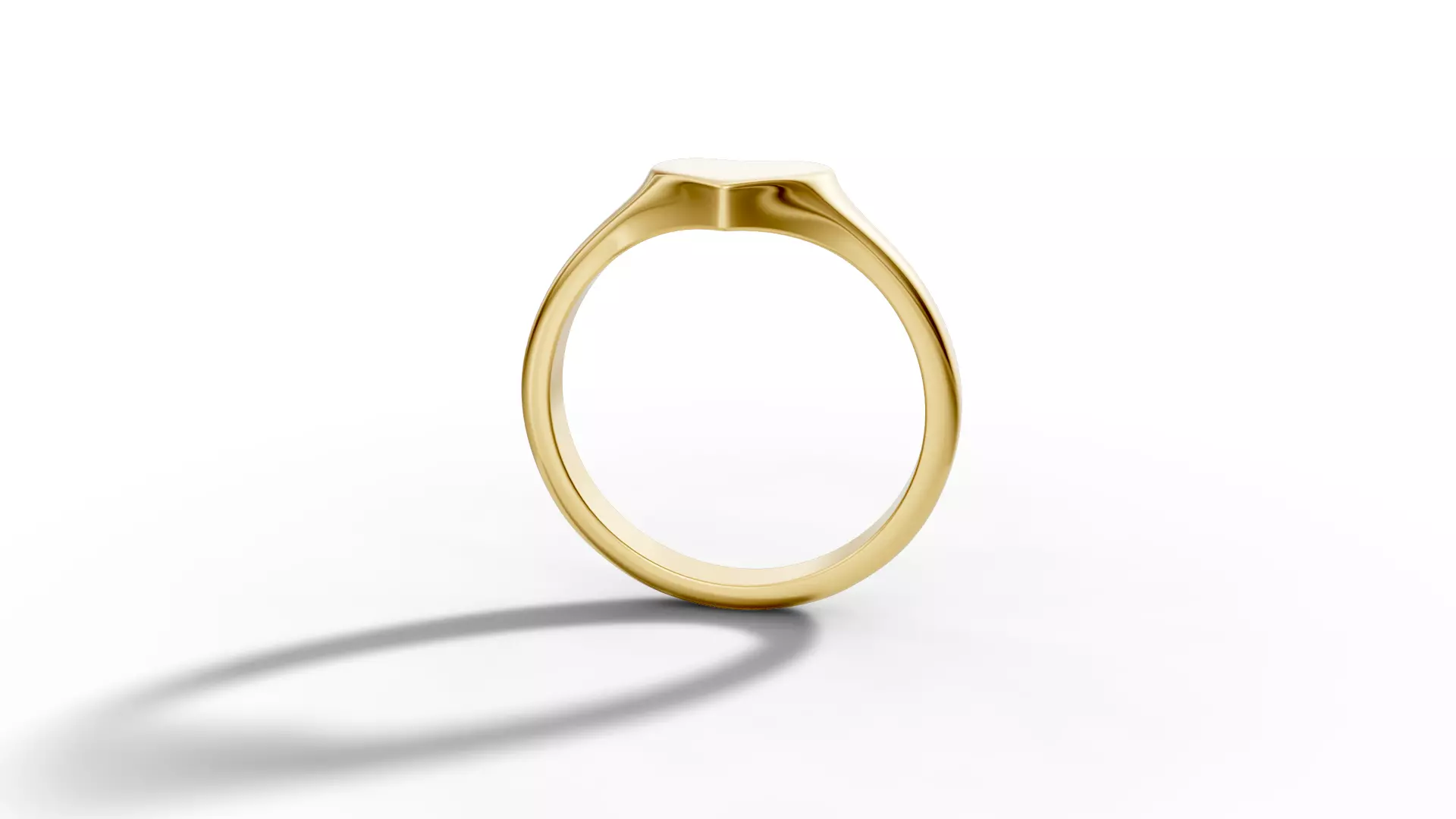 Heart Signet Ring Solid SOLID and HOLLOWED RINGS 3D print model_28