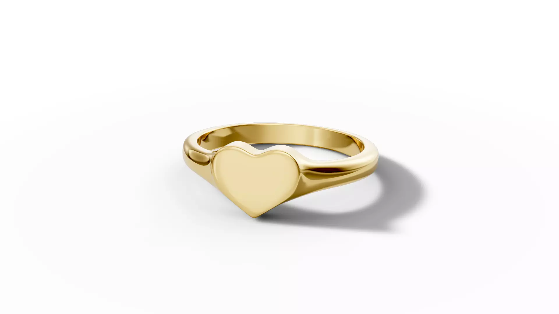 Heart Signet Ring Solid SOLID and HOLLOWED RINGS 3D print model_10