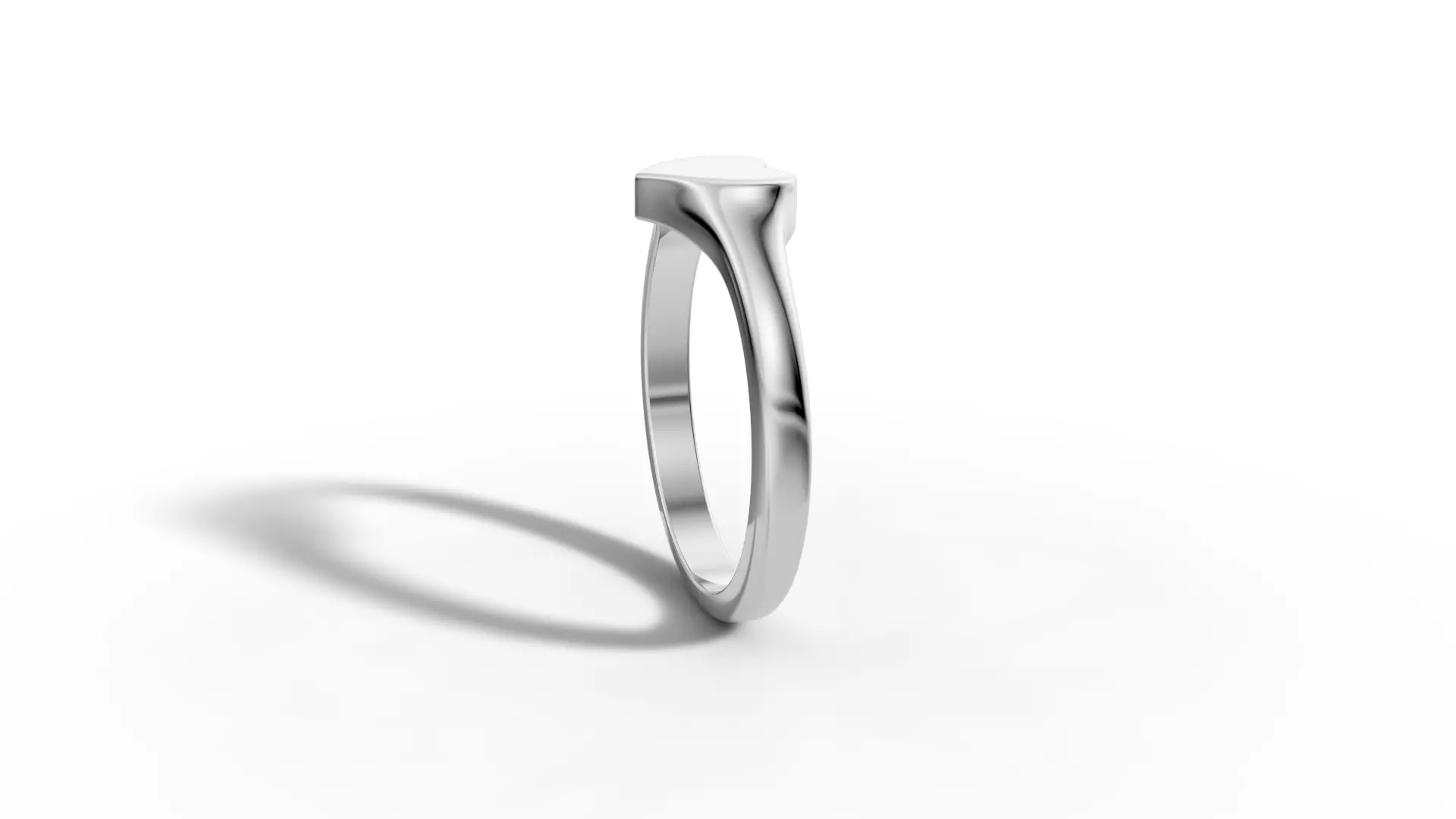 Heart Signet Ring Solid SOLID and HOLLOWED RINGS 3D print model_26