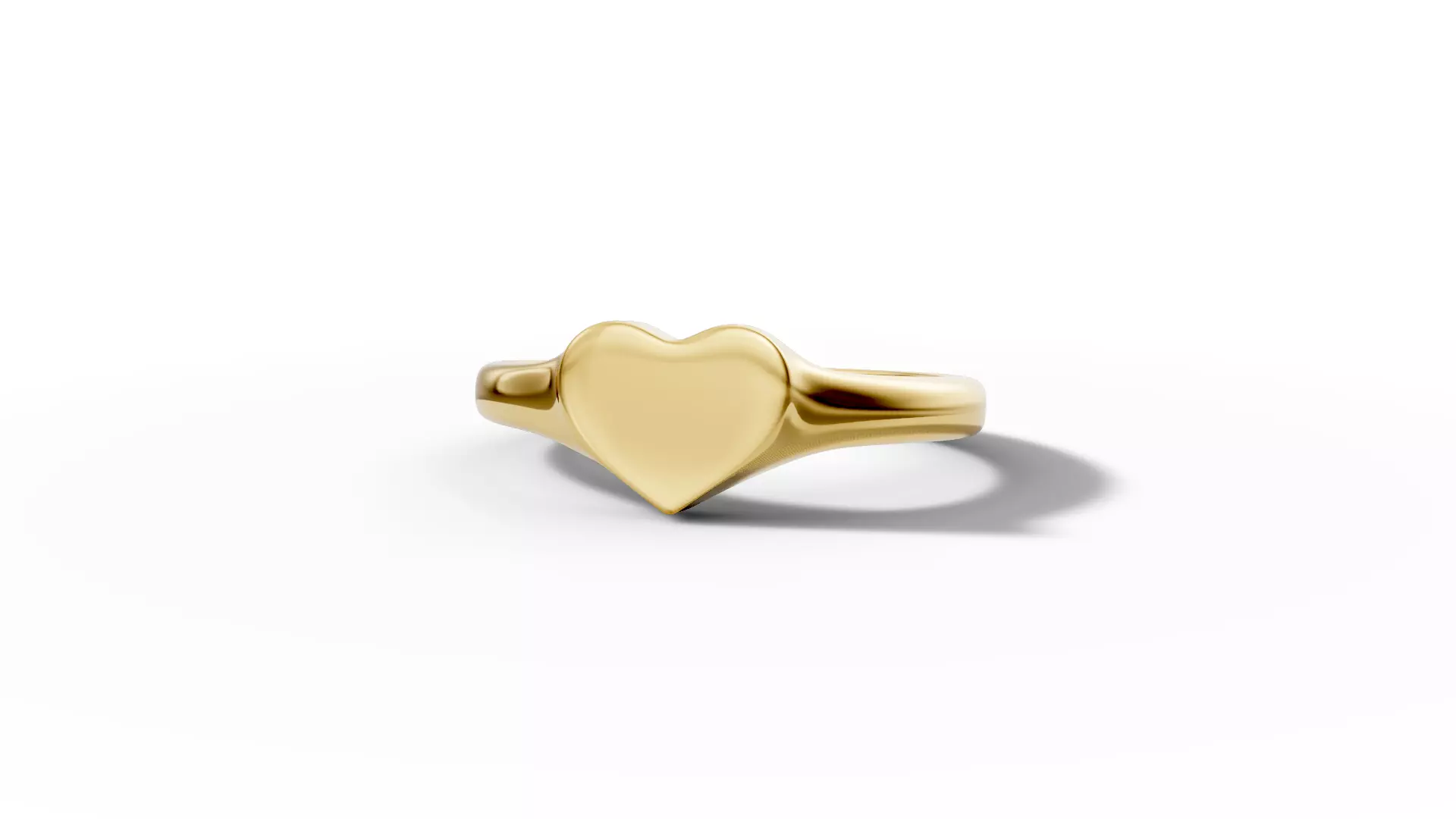 Heart Signet Ring Solid SOLID and HOLLOWED RINGS 3D print model_16