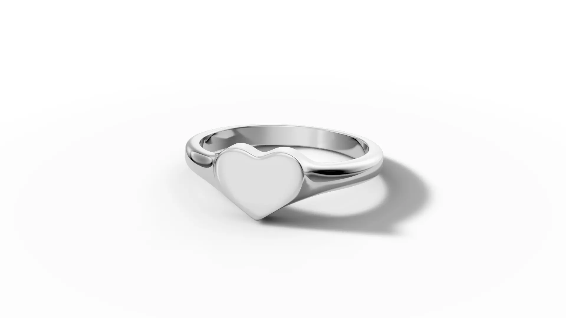 Heart Signet Ring Solid SOLID and HOLLOWED RINGS 3D print model_11