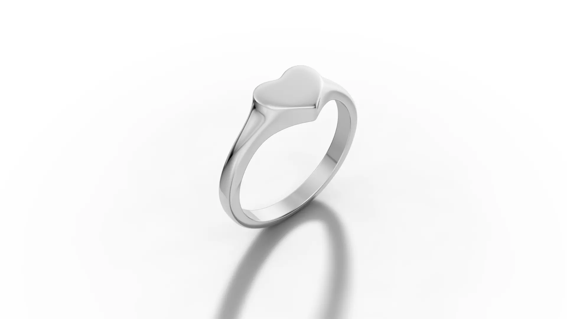 Heart Signet Ring Solid SOLID and HOLLOWED RINGS 3D print model_14