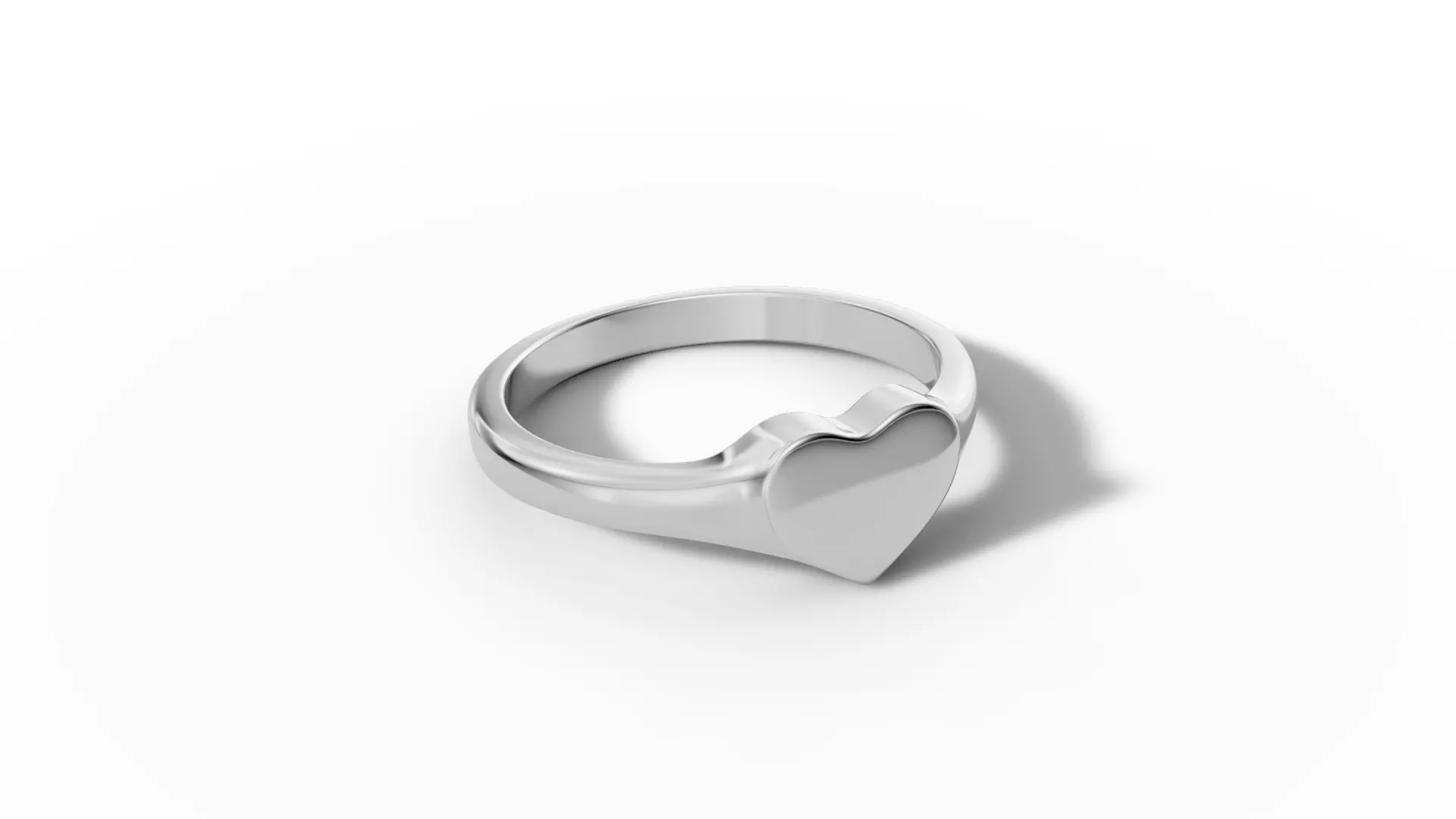 Heart Signet Ring Solid SOLID and HOLLOWED RINGS 3D print model_20