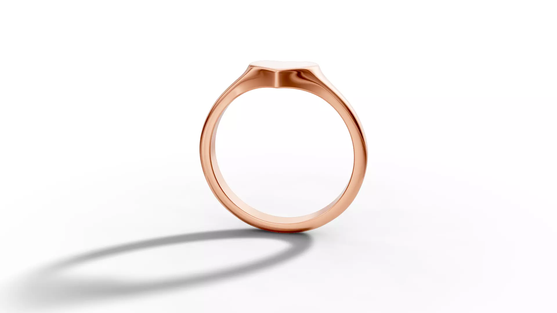 Heart Signet Ring Solid SOLID and HOLLOWED RINGS 3D print model_27