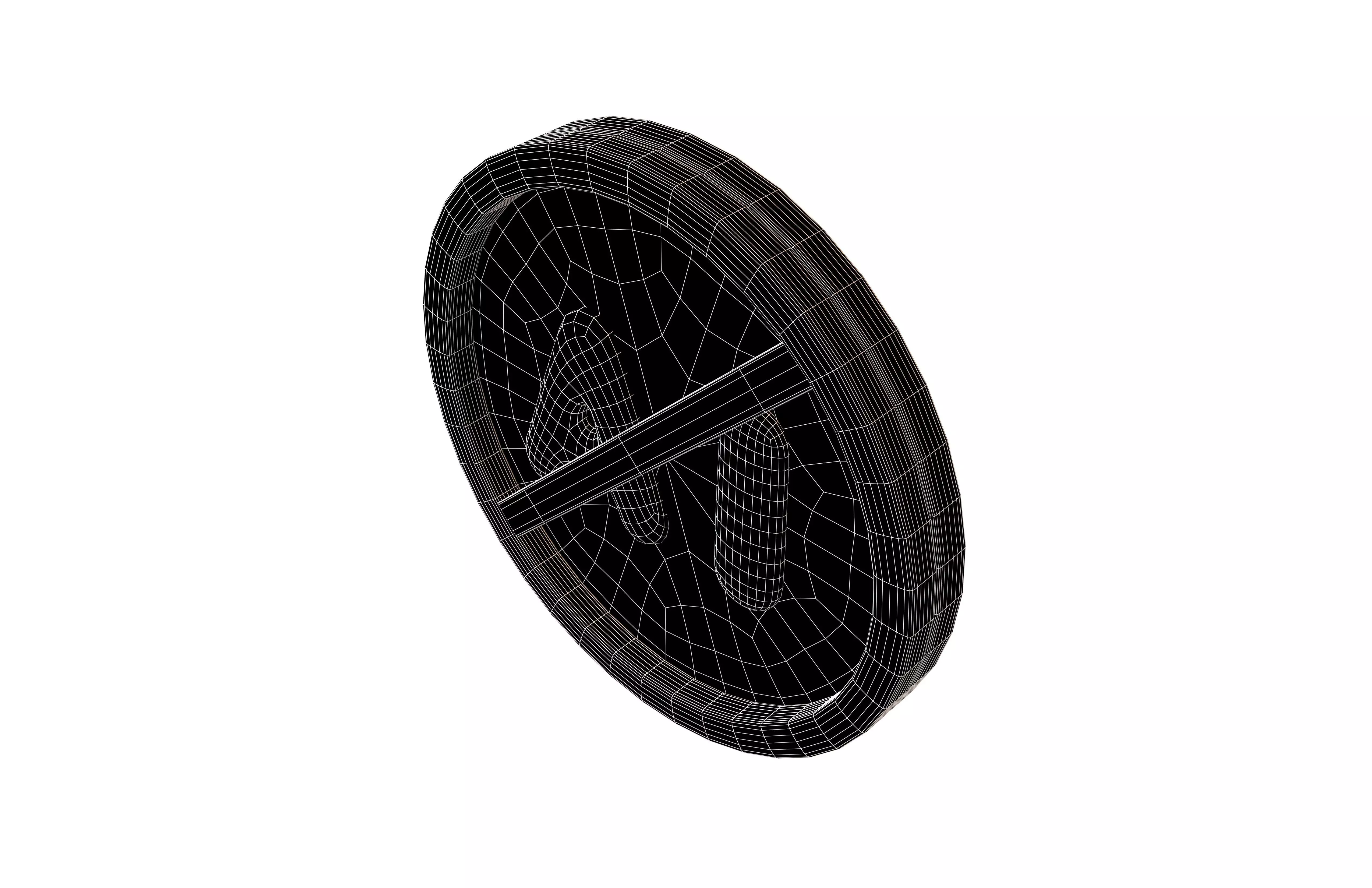 Prohibited AI Symbol V1 001 Low-poly 3D model_6