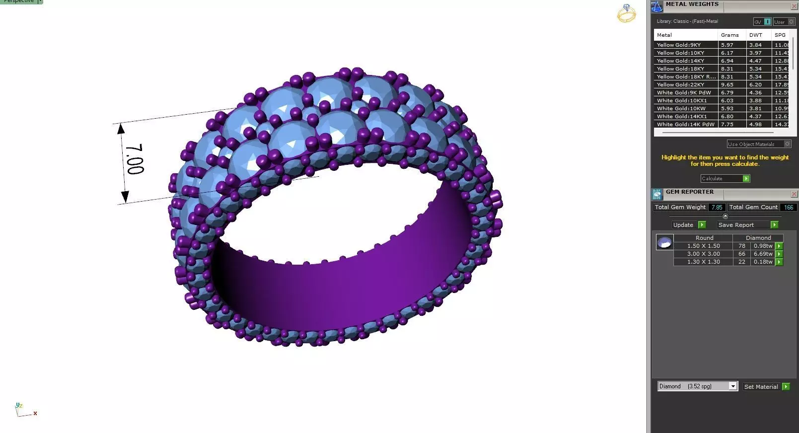 Custom Pave Diamond Eternity Ring Wedding Band- Bling Ring Band 3D print model_6