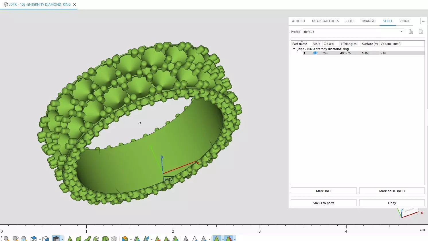 Custom Pave Diamond Eternity Ring Wedding Band- Bling Ring Band 3D print model_15