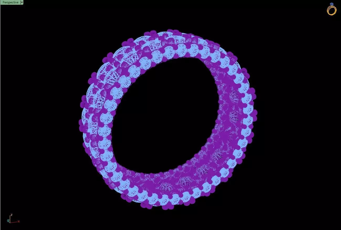 Custom Pave Diamond Eternity Ring Wedding Band- Bling Ring Band 3D print model_11