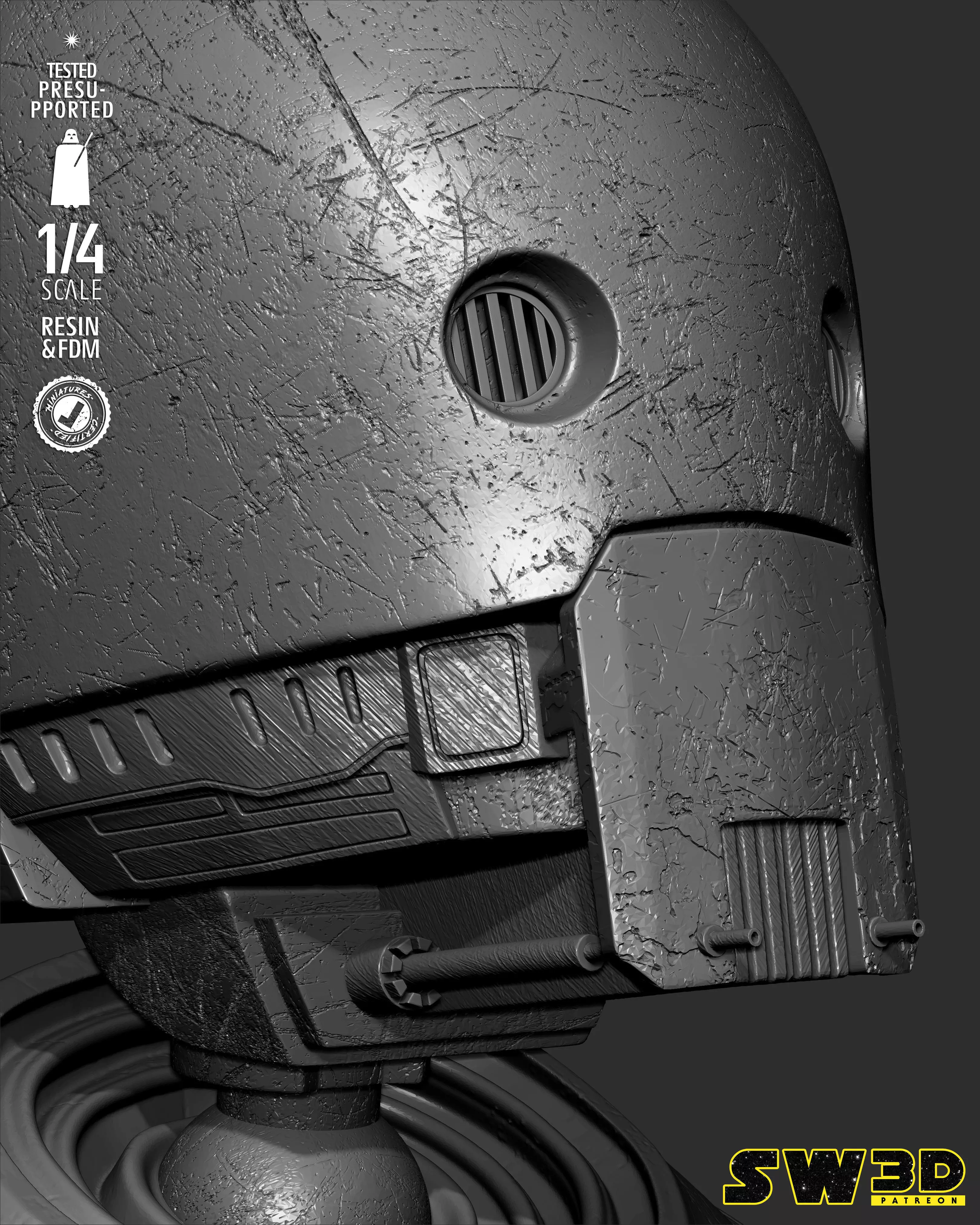 STAR WARS K2S0 Portrait Bust 3D print model_43