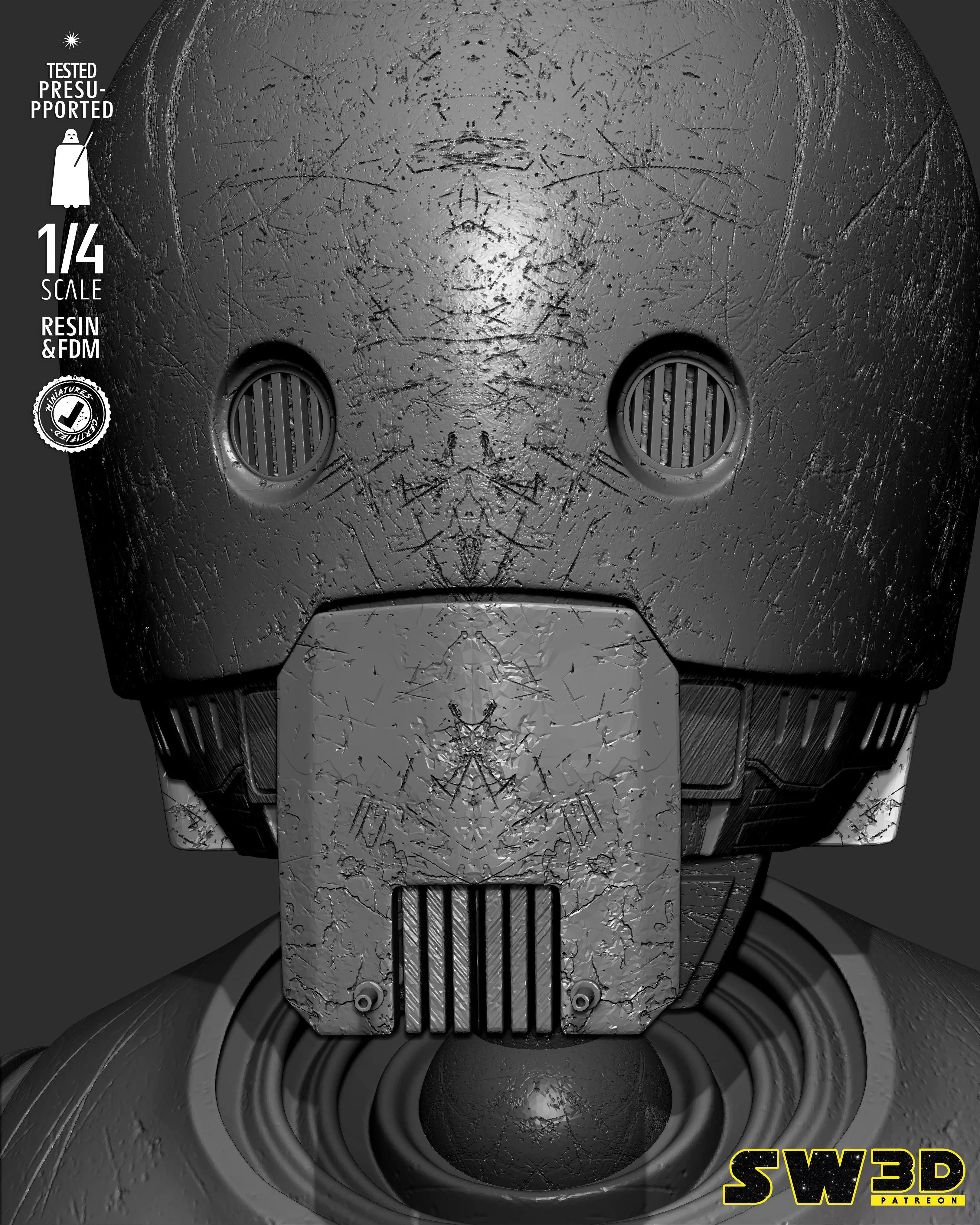 STAR WARS K2S0 Portrait Bust 3D print model_62