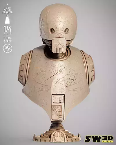 STAR WARS K2S0 Portrait Bust  3D print model