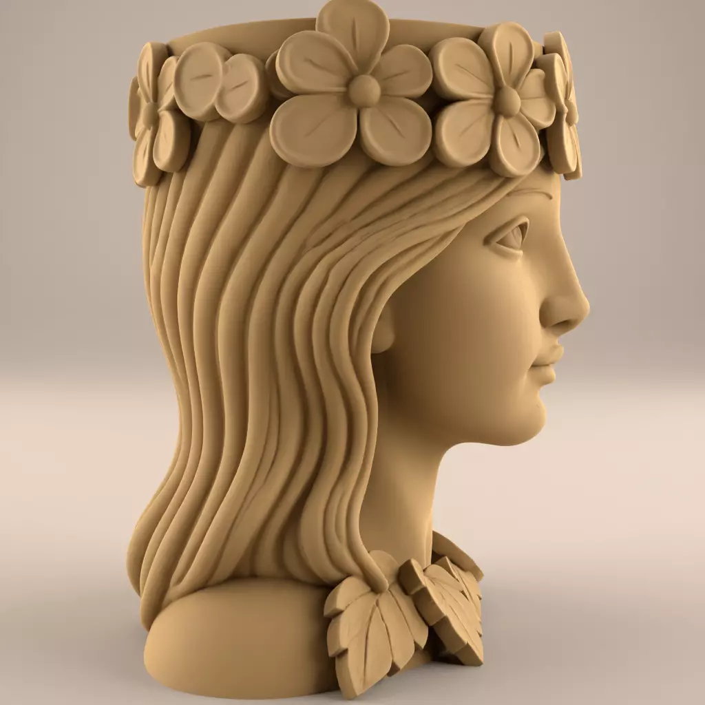 Beauty Planter urn - candy and candle holder 3D print model_5