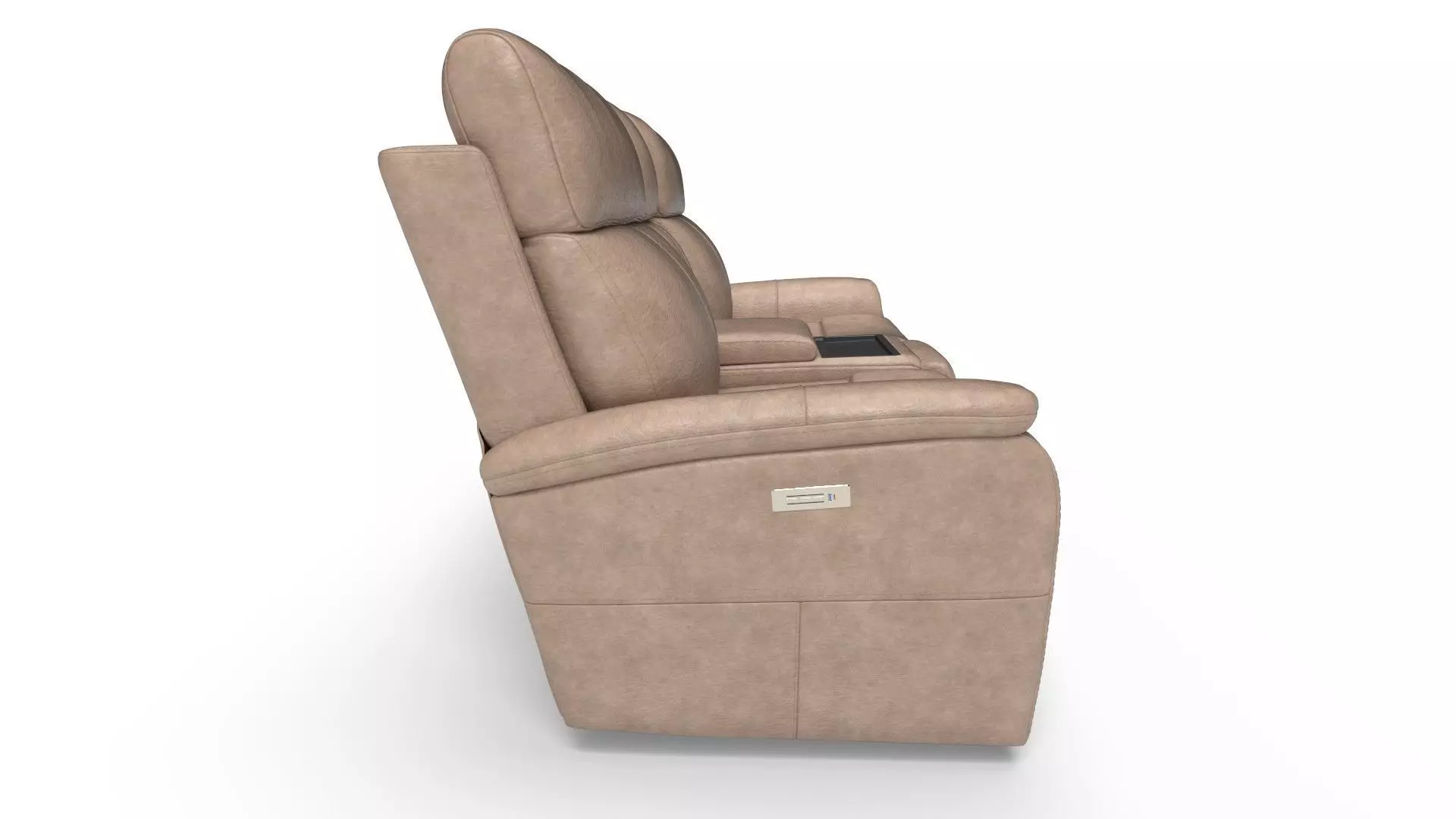 Reclining Loveseat sofa 3D model_2