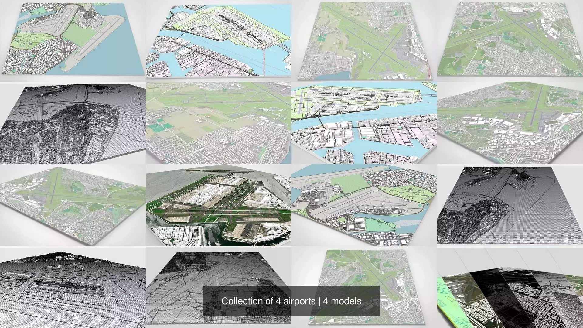 Collection of 4 airports _0