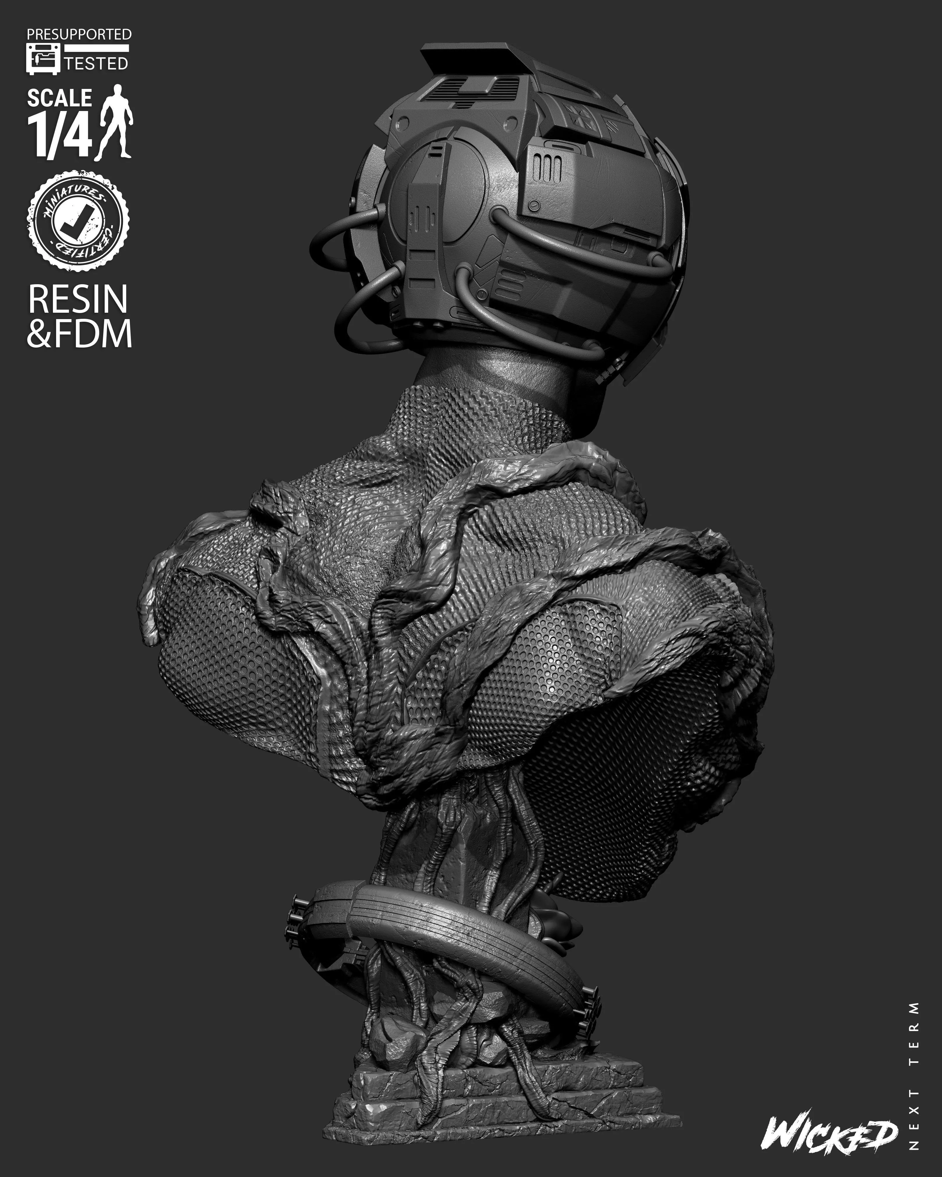 Wicked Marvel Professor Portrait Bust 3D print model_12